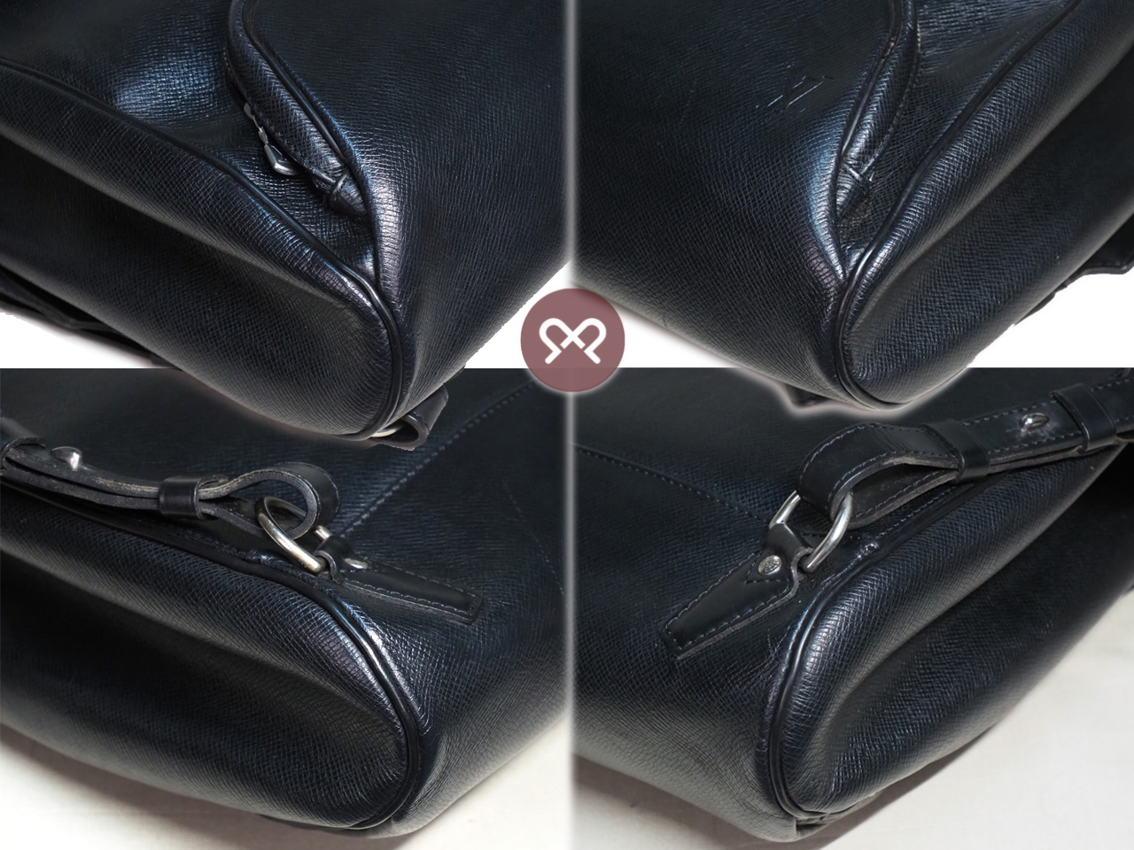 Louis Vuitton M30172 Grey/ Black Taiga Leather Cassiar Backpack Bag (SP0040) - Image 8