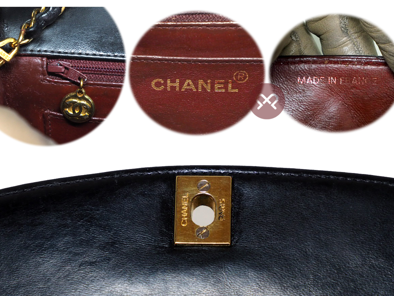 Chanel 3714209 Vintage 25cm Black Quilted Lambskin Diana Flap Bag Gold Hardware - Image 8