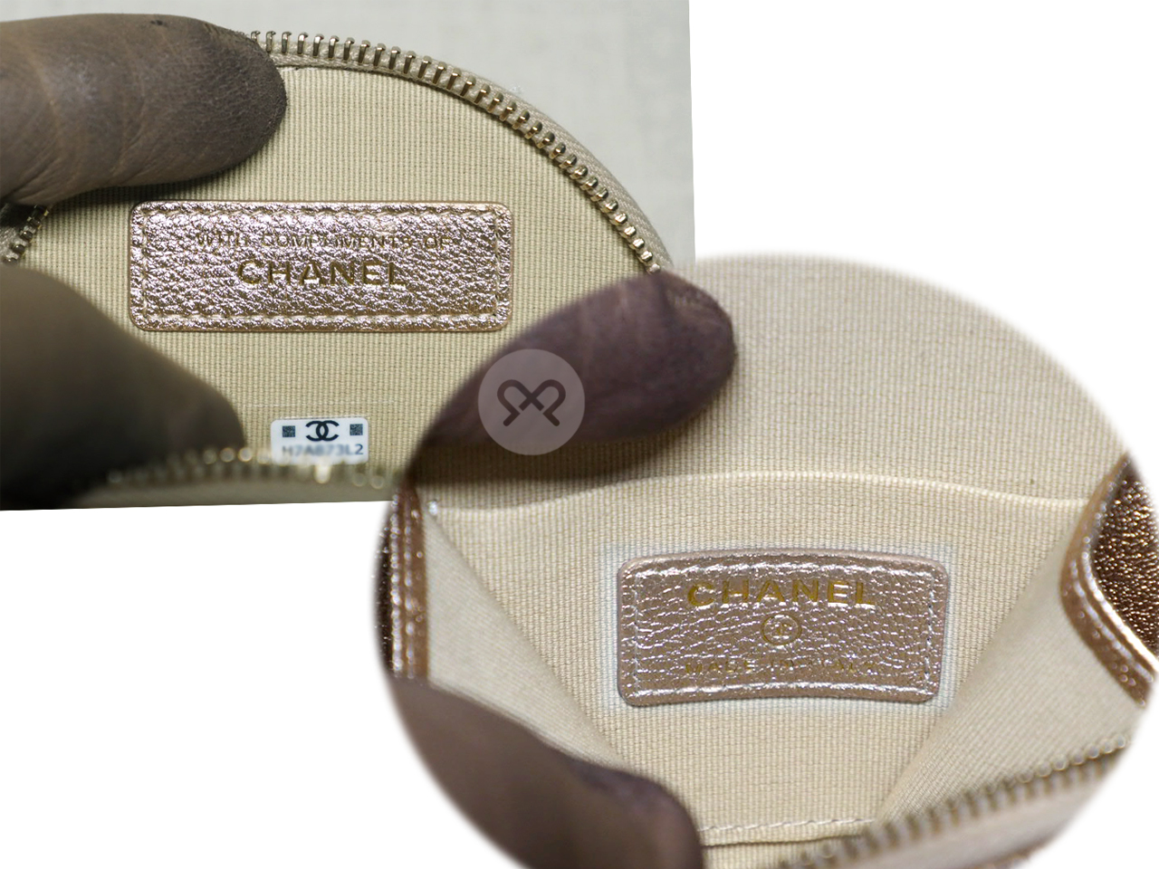 BRAND NEW ! Chanel 2024 VIP Metallic Gold Quilted Novelty Round Coin Pouch & AirPods Case - Image 5