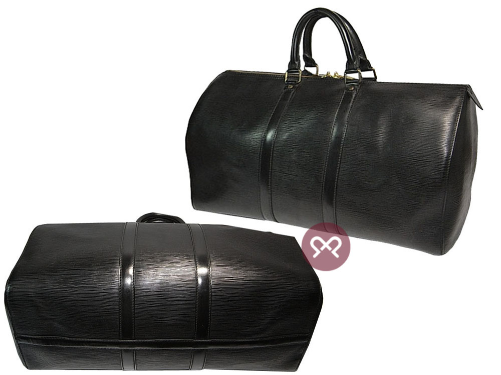 Louis Vuitton Black Epi Leather Keepall 45 Small Size Travel / Weekend Luggage (VI0973) - Image 2