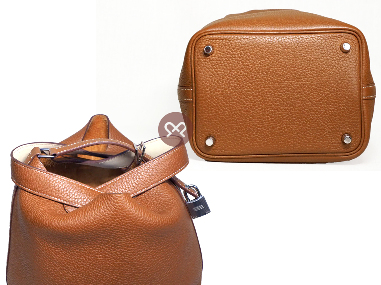 Hermes Eclat Picotin Lock 18cm Gold/ Nata Y Stamp Clemence Leather - Image 5