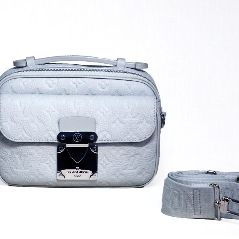 Louis Vuitton M23152 Taurillon Monogram Leather S-Lock Mineral Gray Messenger bag