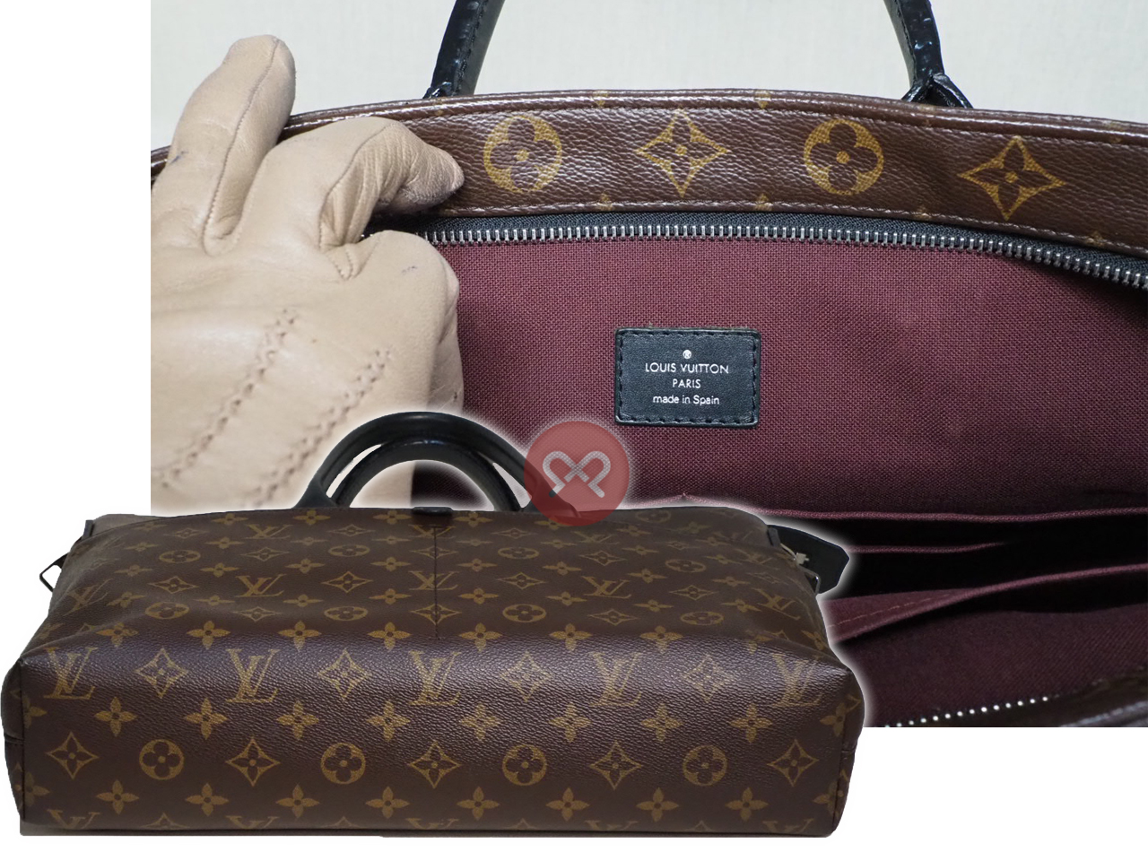 Louis Vuitton Monogram Macassar 7 days a Weeks Briefcase/ Document Tote without Strap (CA4145) - Image 4