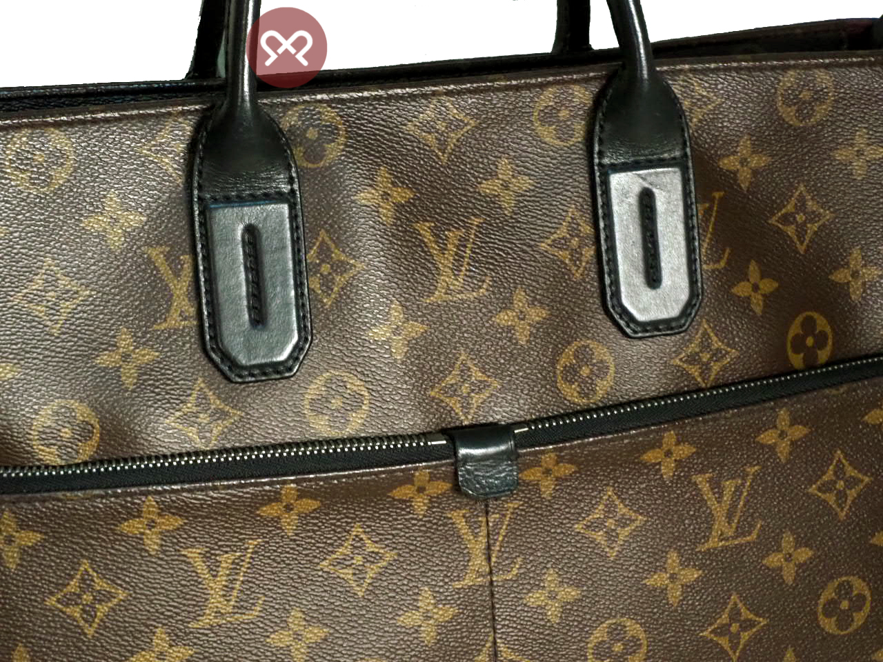 Louis Vuitton Monogram Macassar 7 days a Weeks Briefcase/ Document Tote without Strap (CA4145) - Image 7