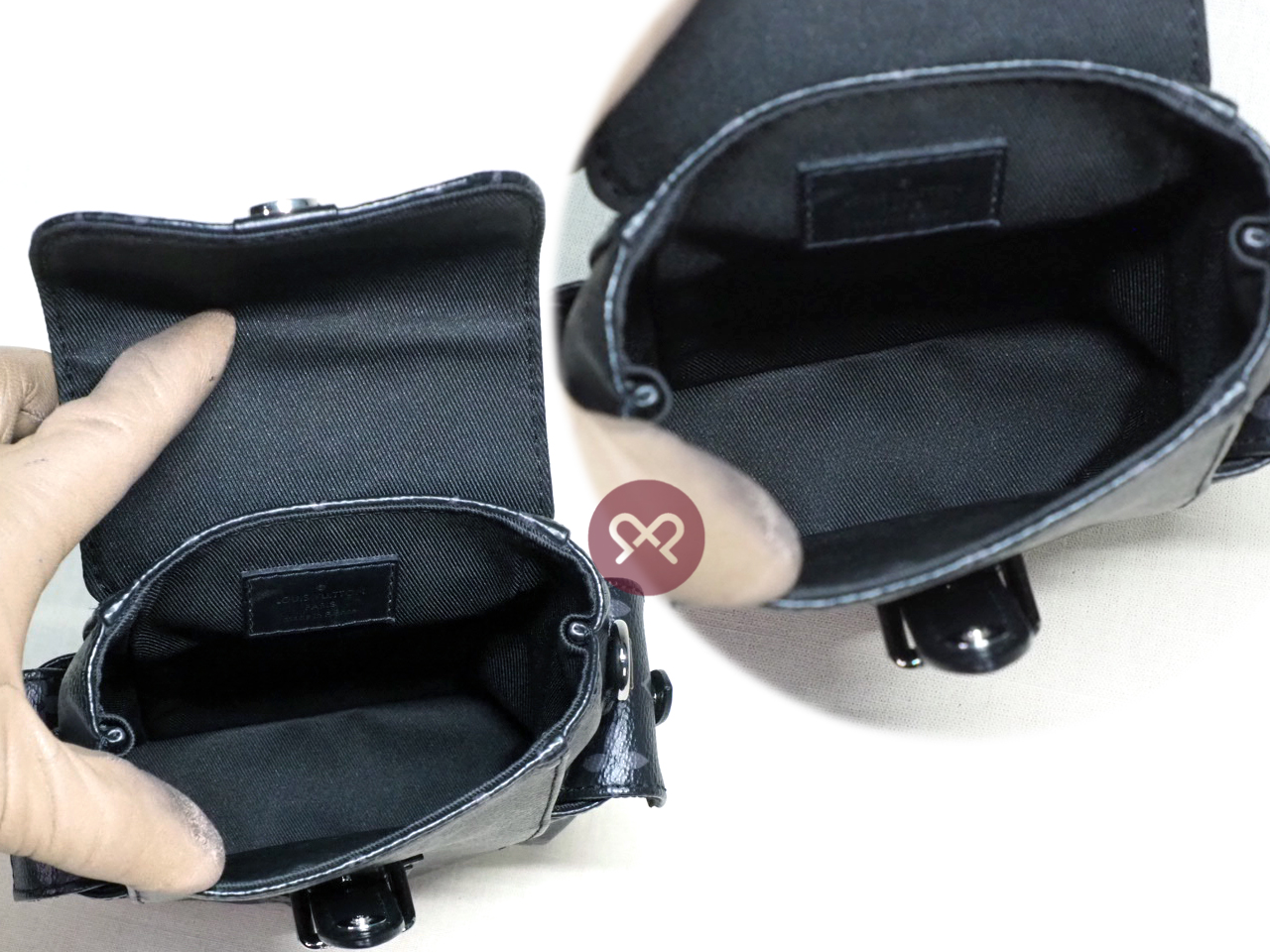 Louis Vuitton M82769 Monogram Eclipse Nano Christopher Small Messenger Bag - Image 9