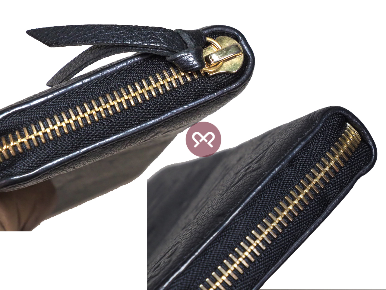 Louis Vuitton M60171 Black Monogram Empreinte Clemence Wallet (TM1125) - Image 5