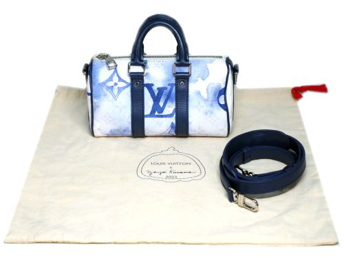 Louis Vuitton M45761 Blue Monogram Watercolor Keepall XS Bag 25cm