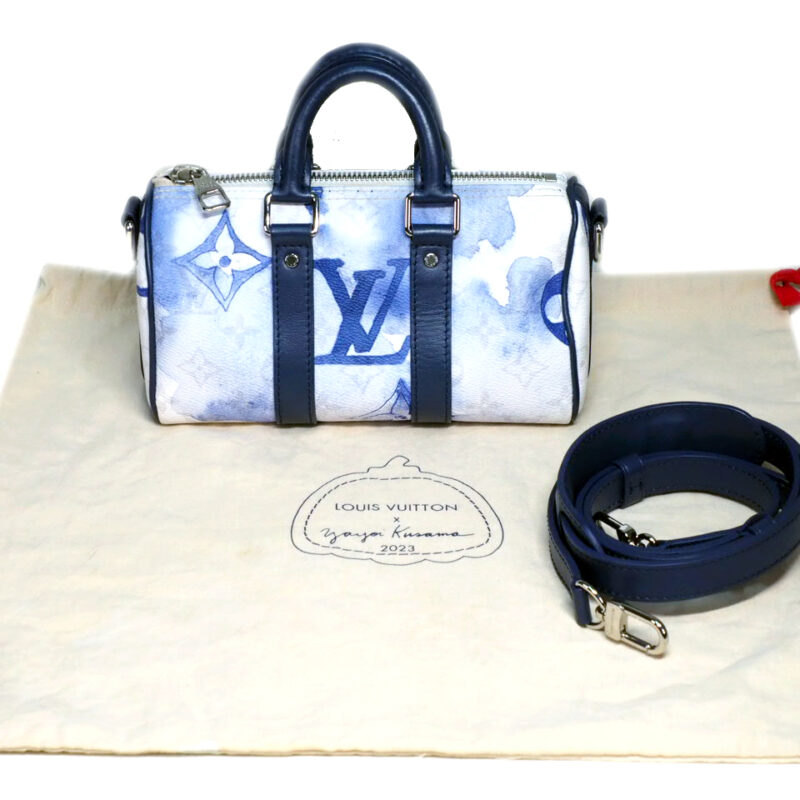 Louis Vuitton M45761 Blue Monogram Watercolor Keepall XS Bag 25cm