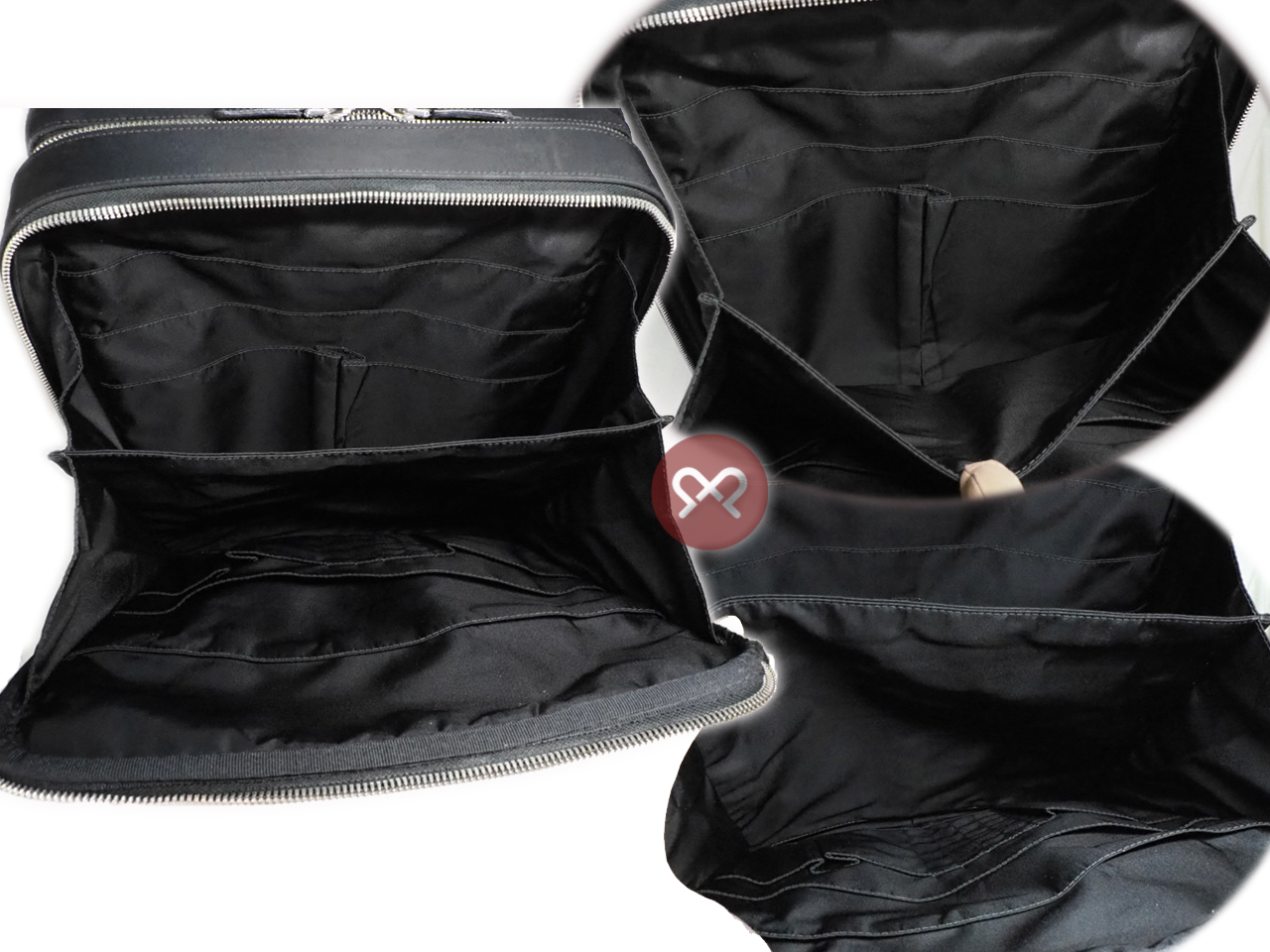 Prada Black Nylon/ Saffiano Leather Trim 45cm Carry On Trolley Travel Luggage - Image 9