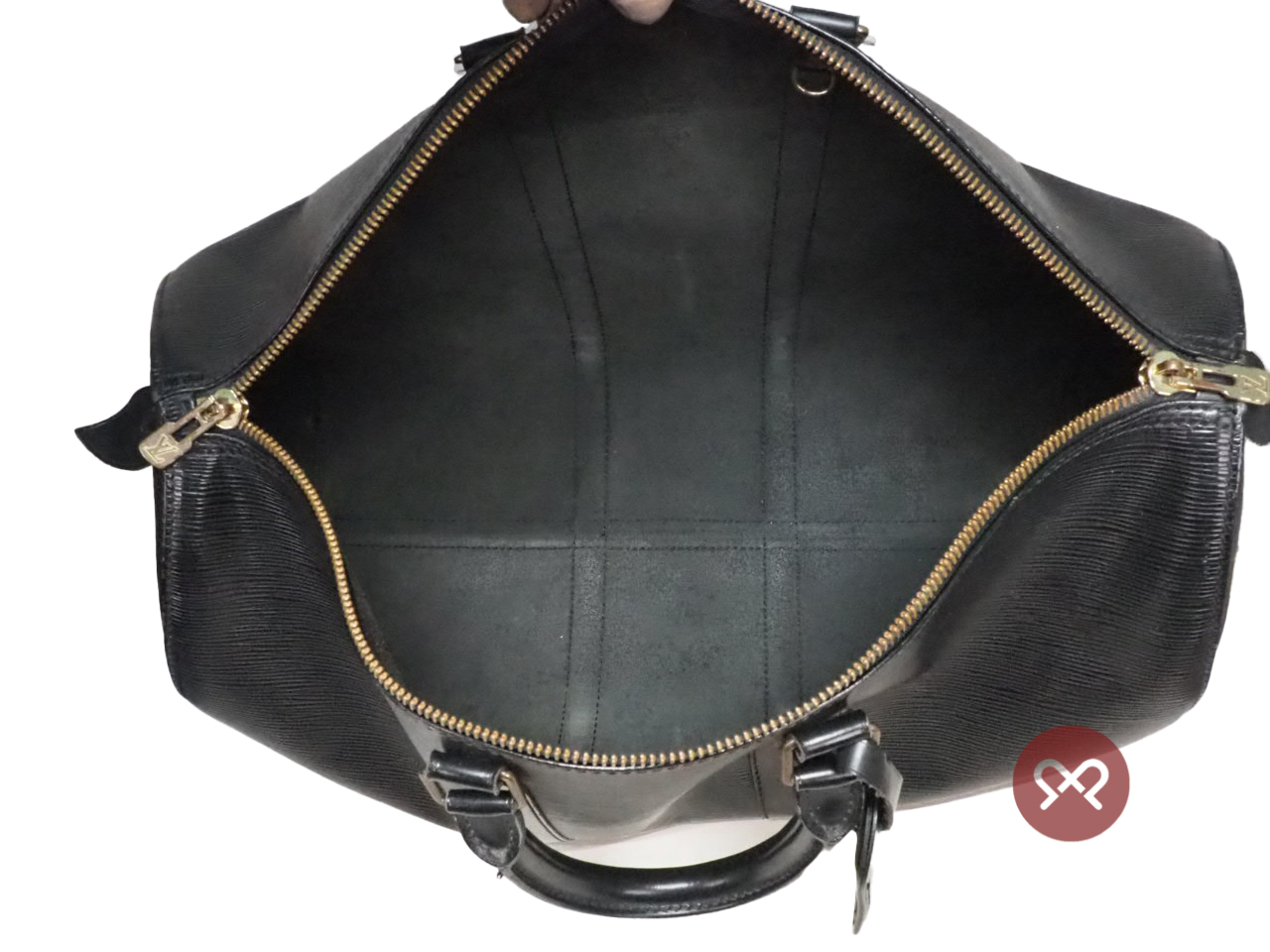 Louis Vuitton Black Epi Leather Keepall 45 Small Size Travel / Weekend Luggage (VI0973) - Image 7