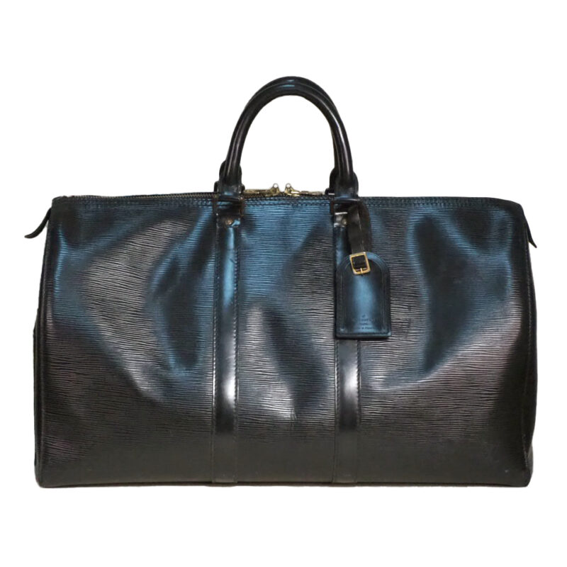 Louis Vuitton Black Epi Leather Keepall 45 Small Size Travel / Weekend Luggage (VI0973)