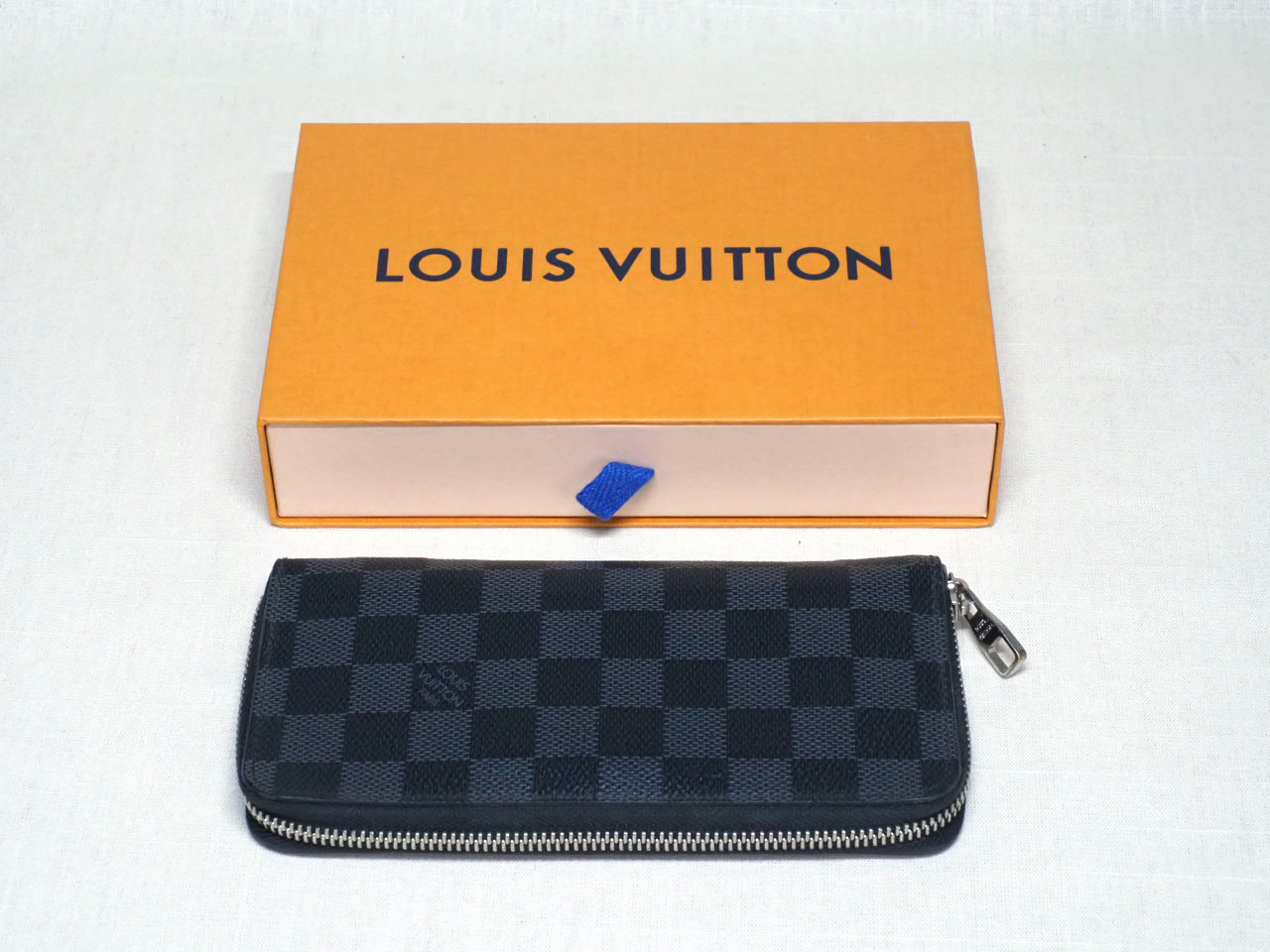 Louis Vuitton N61653 Damier Canvas Vasco Zippy Long Wallet (SP0197)