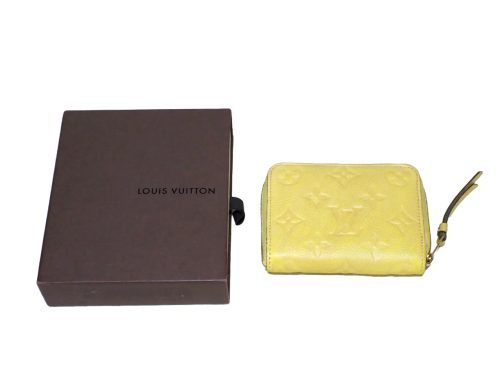 Louis Vuitton M60575 Yellow Monogram Empreinte Leather Zippy Coin Purse (TS0184)