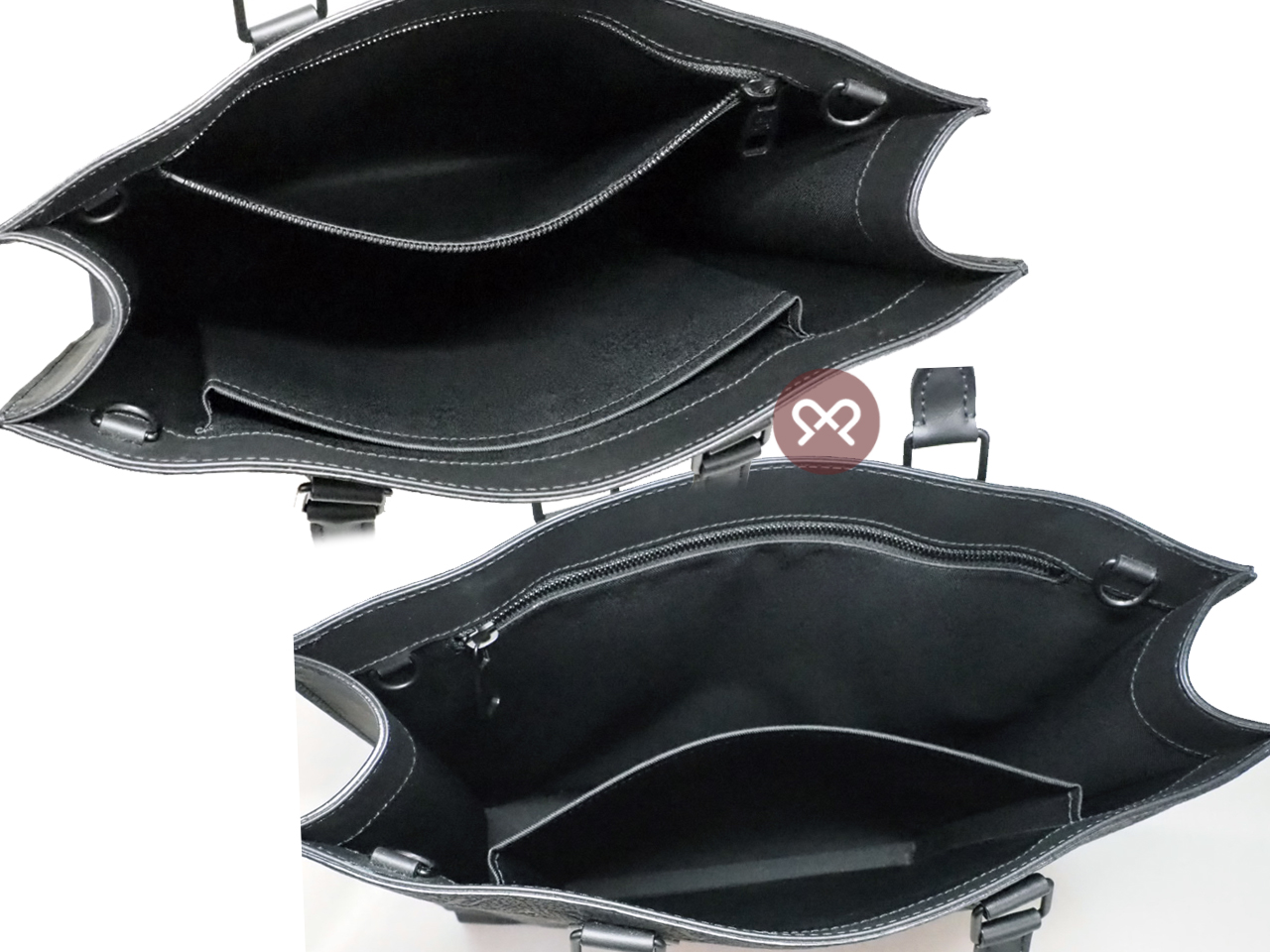 Louis Vuitton M21866 Black Monogram Taurillon Leather Sac Plat NV (RFID) - Image 7