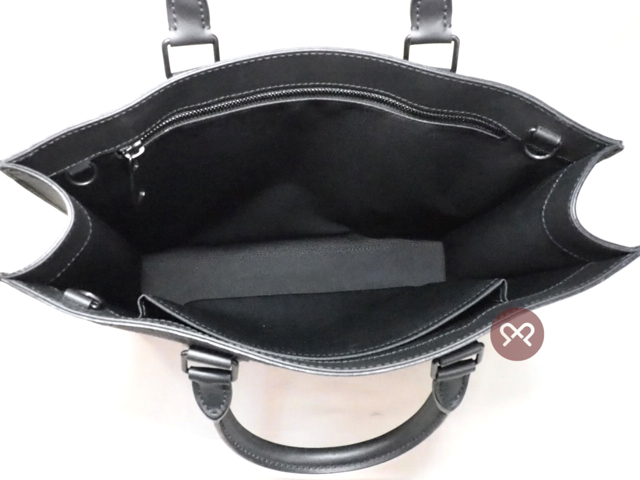 Louis Vuitton M21866 Black Monogram Taurillon Leather Sac Plat NV (RFID) - Image 6