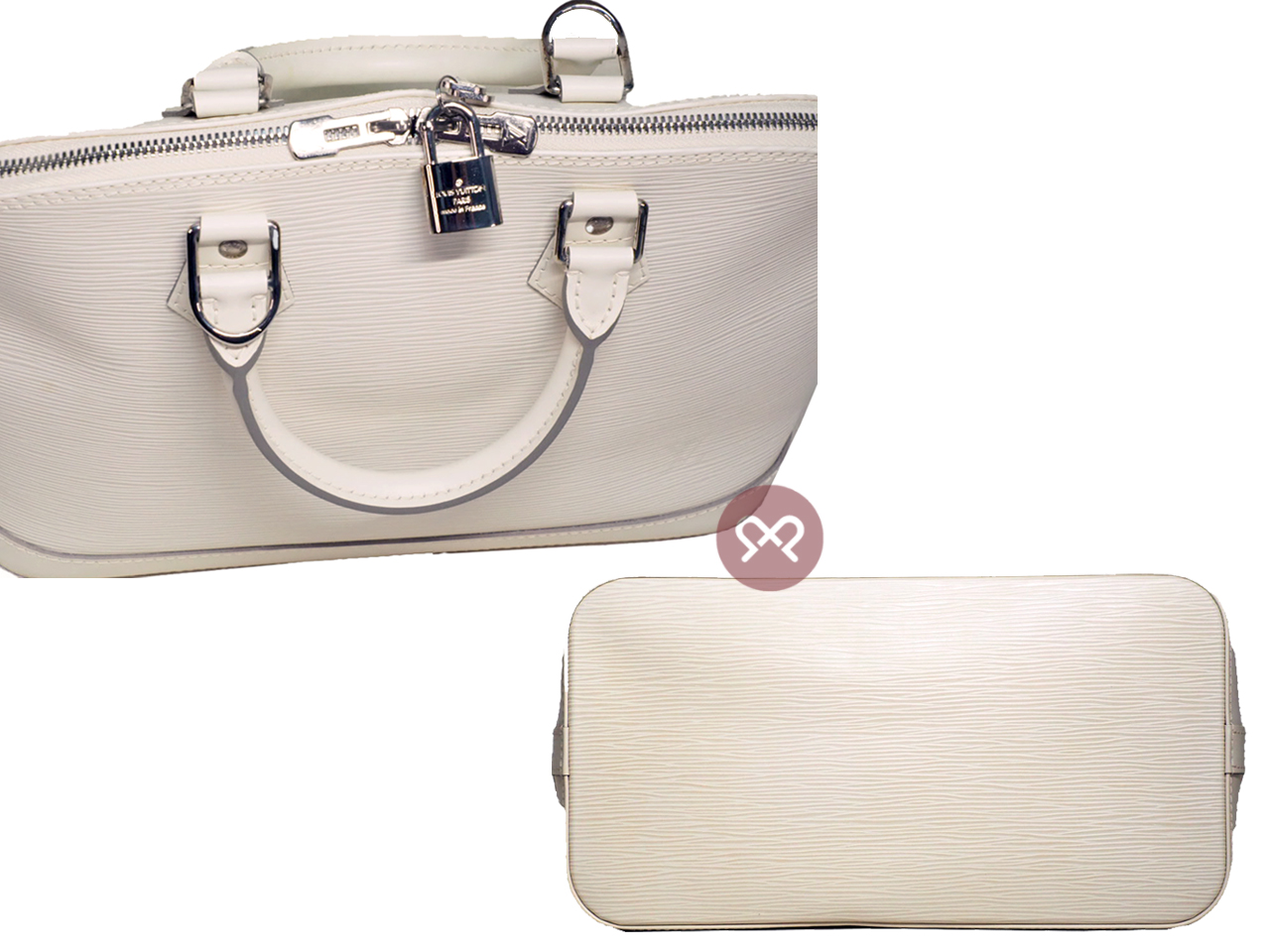 Louis Vuitton M5280J Ivory/ Vanilla Epi Leather Alma PM Tote Bag (FL3088) - Image 5