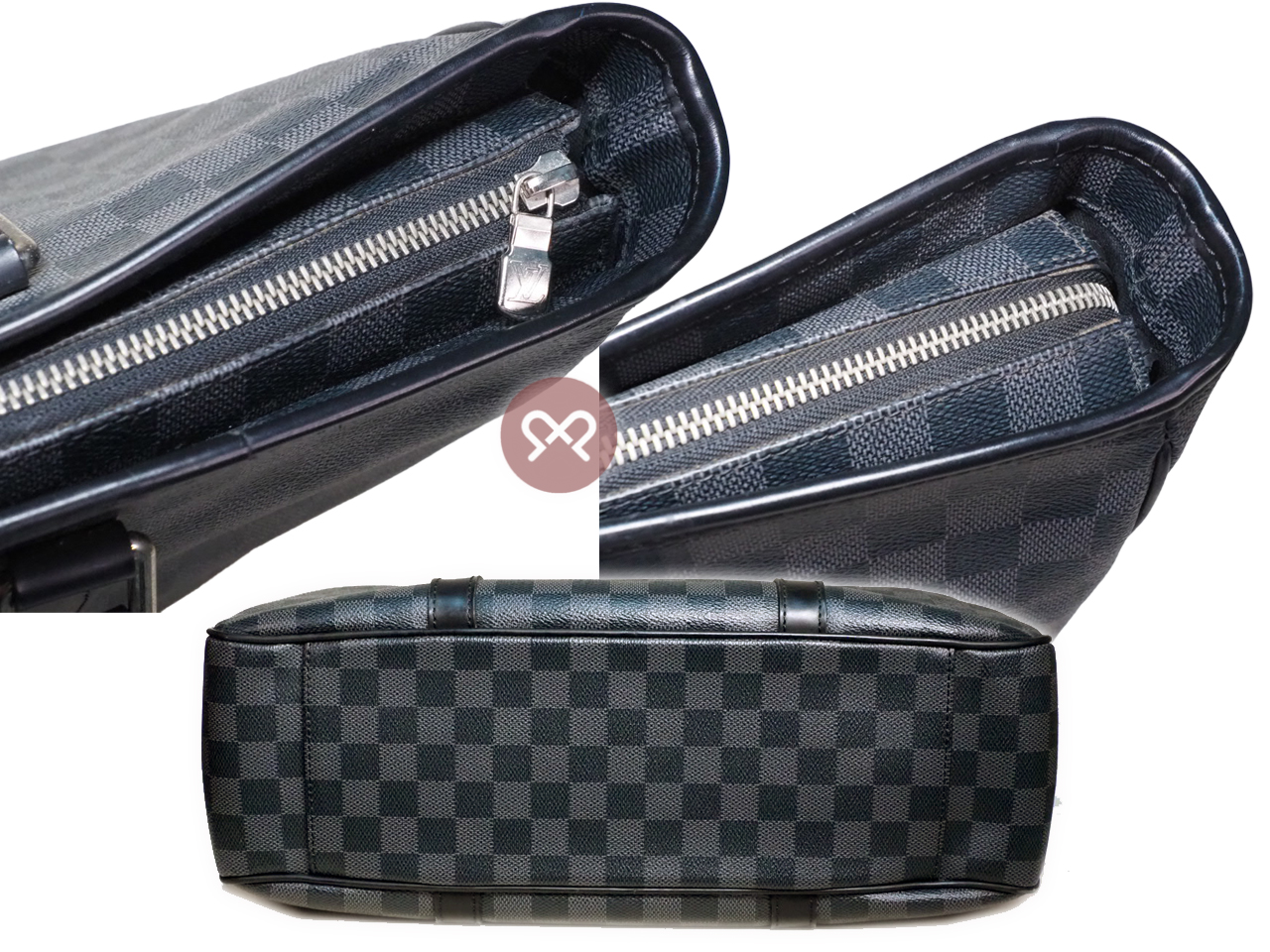 Louis Vuitton N51192 Damier Graphite Tadao Bag with Strap (DU0182) - Image 4