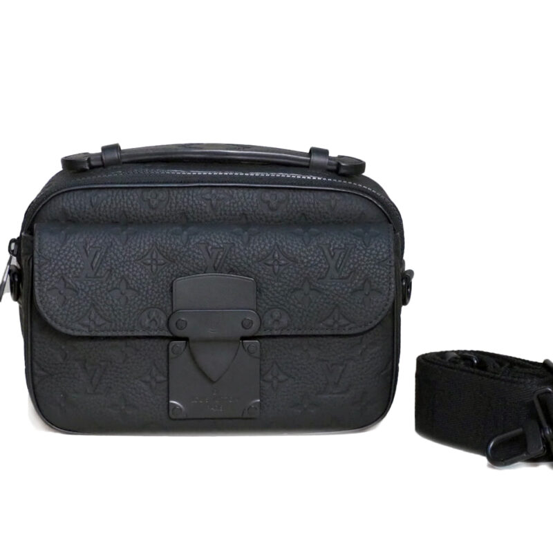 Louis Vuitton M58489 Monogram Taurillon Leather S-Lock Black Messenger bag
