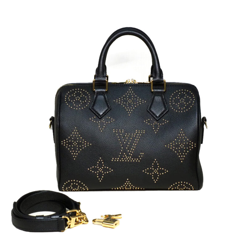Louis Vuitton M46736 Monogram Motif Speedy Bandoulière 25 Empreinte Leather with Golden Studs