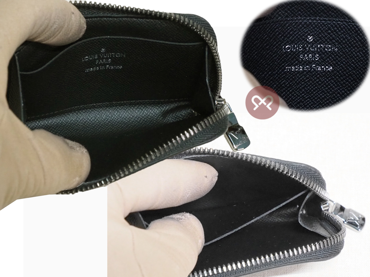 Louis Vuitton M63536 Monogram Eclipse Zippy Coin Purse Porte Monnaie Jour (RFID) - Image 4