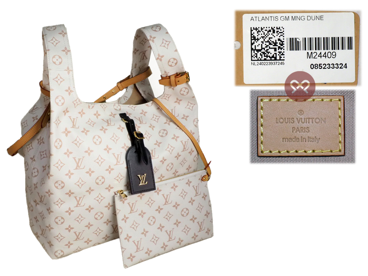 Louis Vuitton M24409 Monogram Dune Canvas Atlantis GM Tote Bag (RFID) - Image 2
