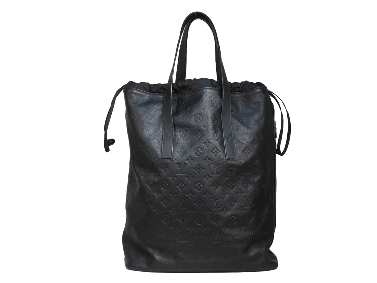 Louis Vuitton M46554 Black Monogram Motif Embossed Helmet Bag/ Shopping Tote (RFID)