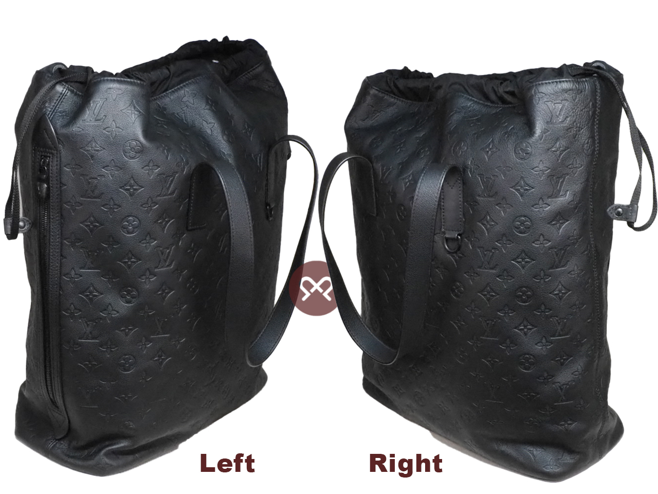 Louis Vuitton M46554 Black Monogram Motif Embossed Helmet Bag/ Shopping Tote (RFID) - Image 4