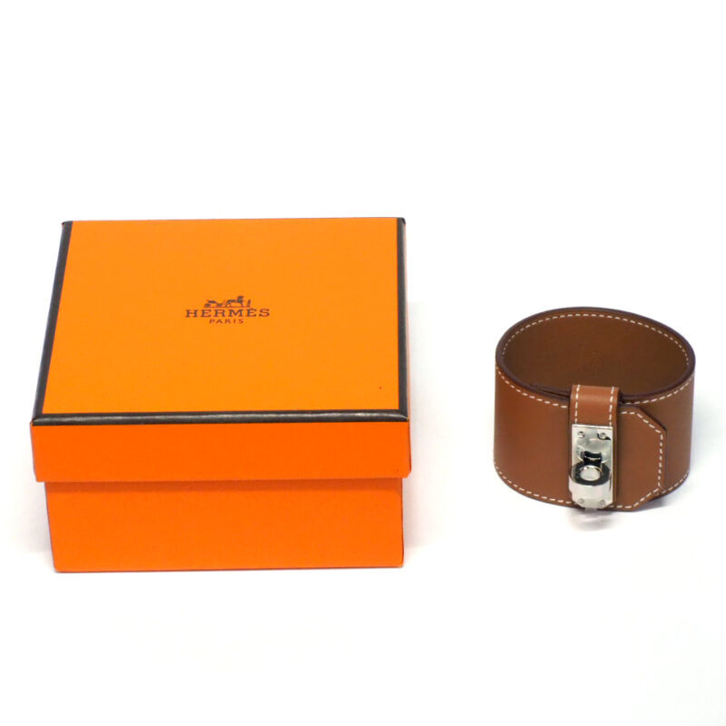 Hermes Kelly Twist Bracelet Palladium Hardware  U Stamp Size T2, Small Size