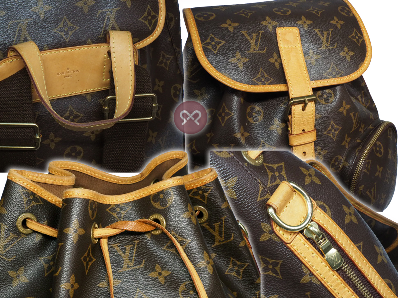 Louis Vuitton M40107 Monogram Canvas Sac A Dos Bosphore Backpack (FL1104) - Image 6
