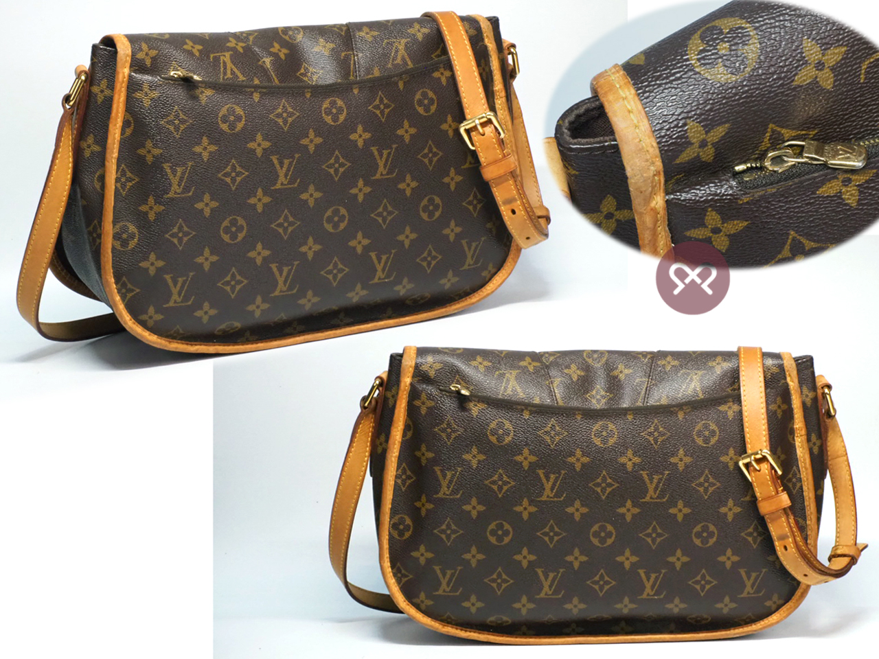 Louis Vuitton M40473 Monogram Canvas Menilmontant MM Messenger Bag (MI4191) - Image 3