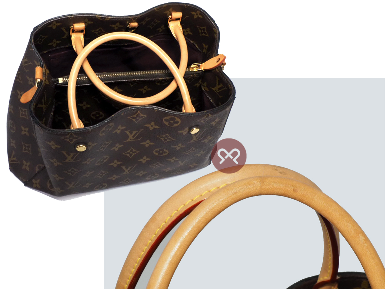 Louis Vuitton M41056 Monogram Canvas Montaigne MM 2-way Bag (CA3187) - Image 5