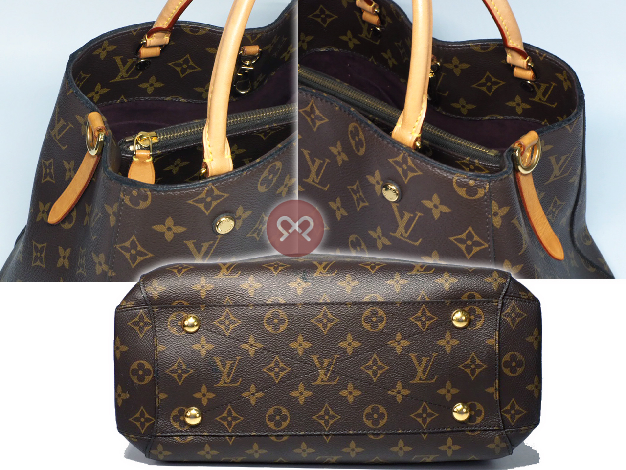 Louis Vuitton M41056 Monogram Canvas Montaigne MM 2-way Bag (CA3187) - Image 4