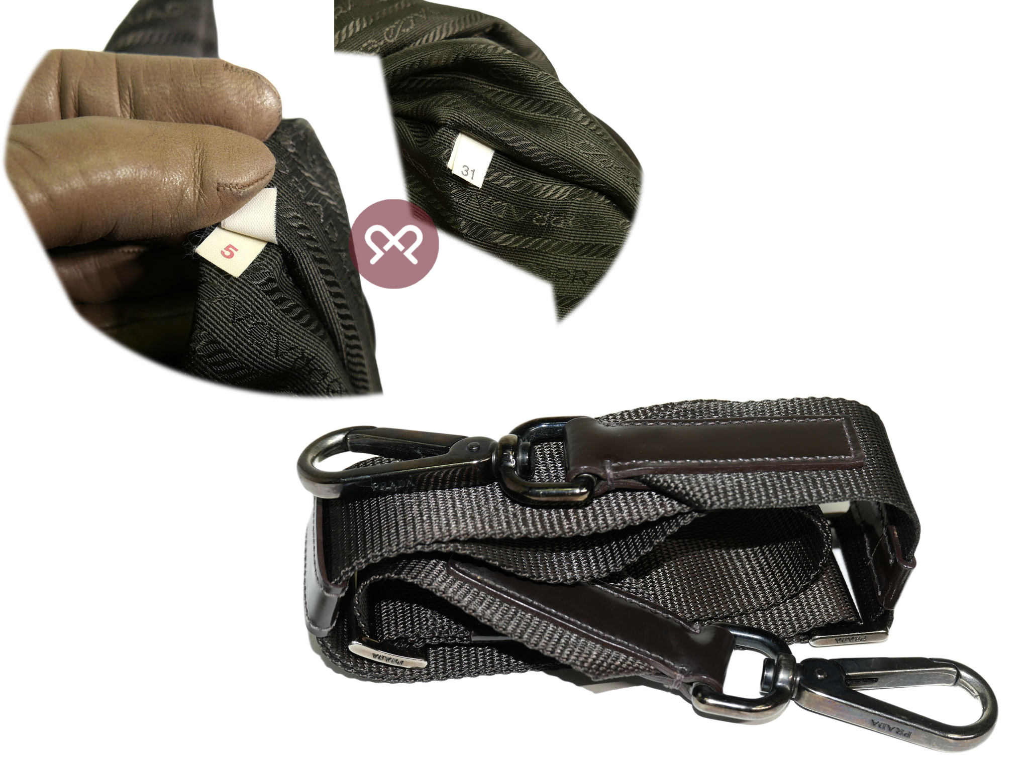 Limited Edition ! Prada BN1057 Opale Nylon Tessuto NY Street Templi Print Tote Bag with Strap - Image 5