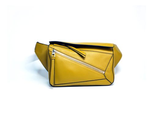Loewe Wasabi Yellow Calfskin Small Puzzle Bumbag Belt/ Crossbody Bag