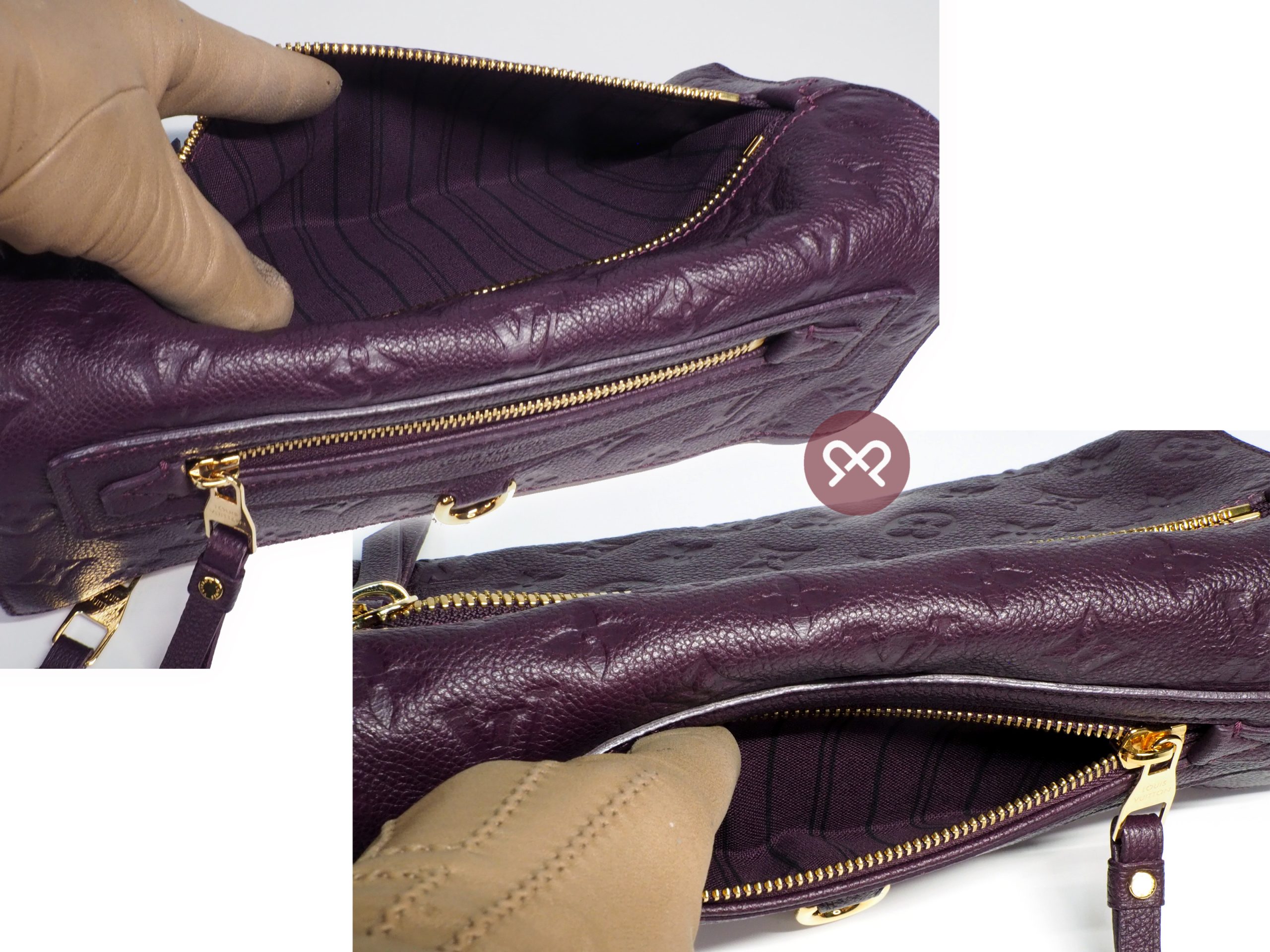 Louis Vuitton M93826 Monogram Empreinte Orchid Purple Petillante Clutch Bag (TR3181) - Image 8