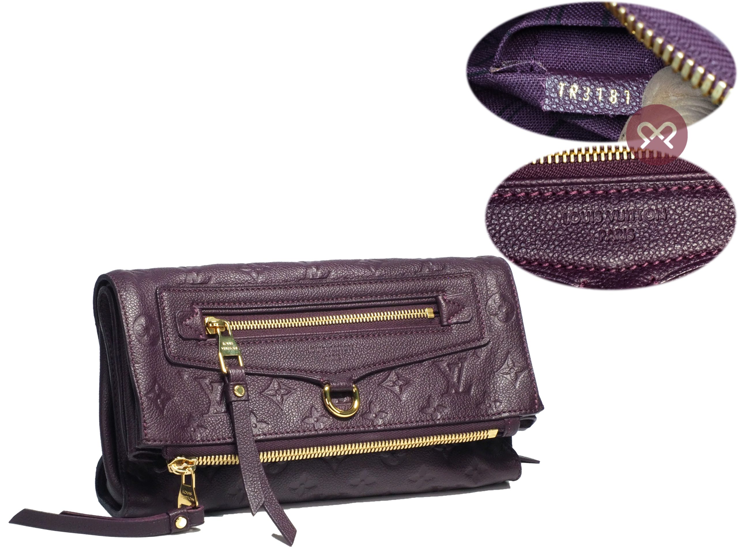 Louis Vuitton M93826 Monogram Empreinte Orchid Purple Petillante Clutch Bag (TR3181) - Image 2