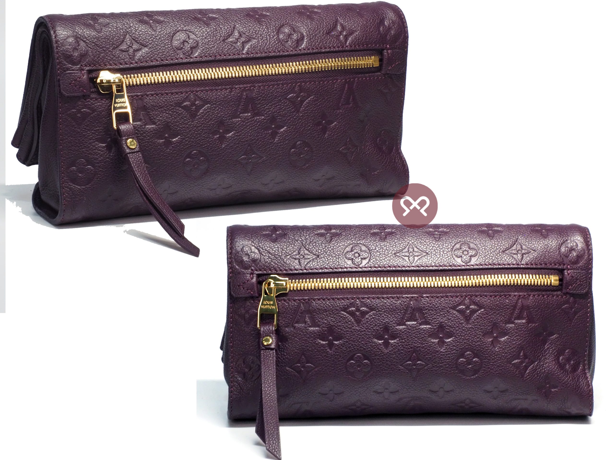 Louis Vuitton M93826 Monogram Empreinte Orchid Purple Petillante Clutch Bag (TR3181) - Image 3