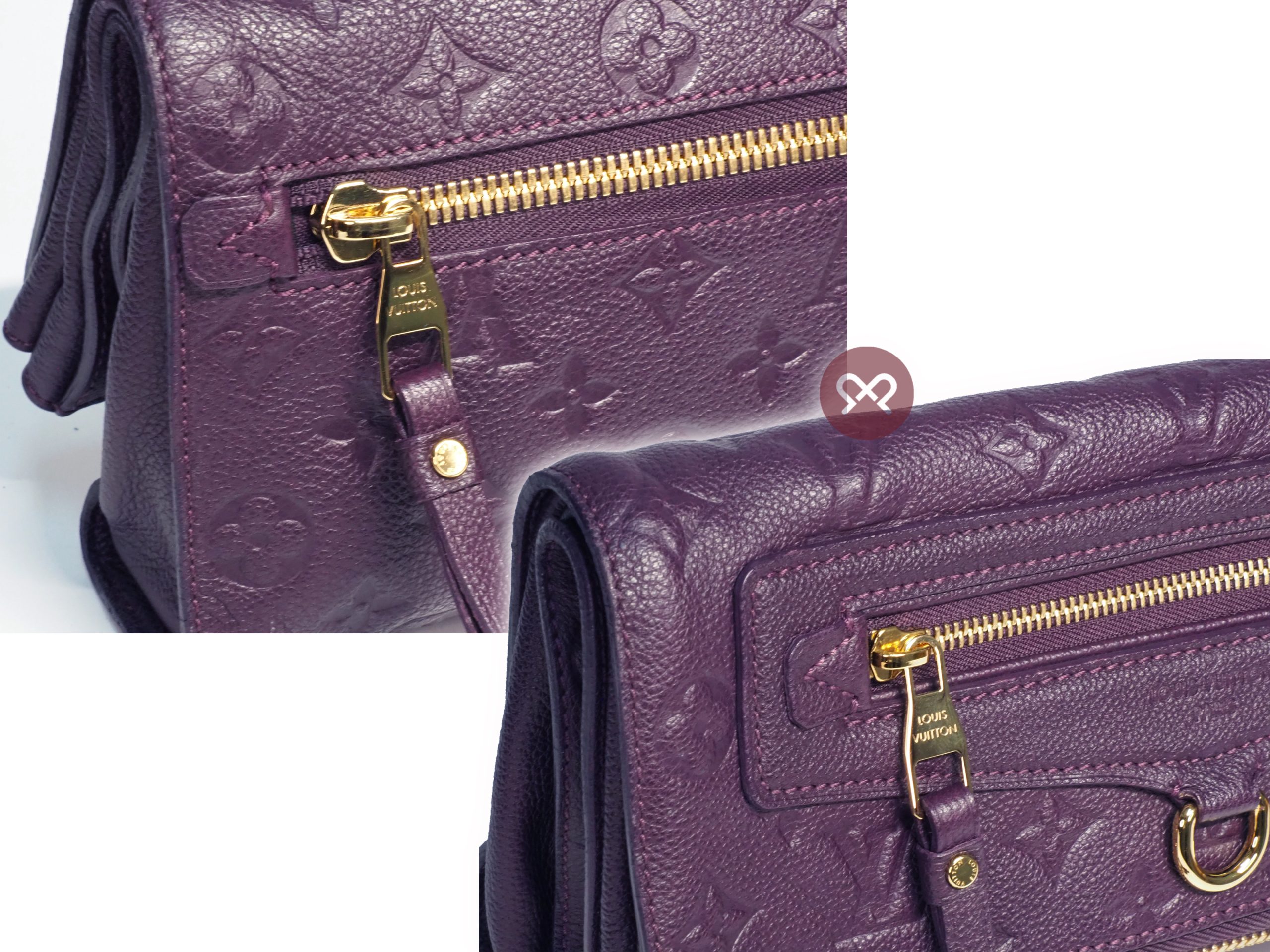 Louis Vuitton M93826 Monogram Empreinte Orchid Purple Petillante Clutch Bag (TR3181) - Image 5