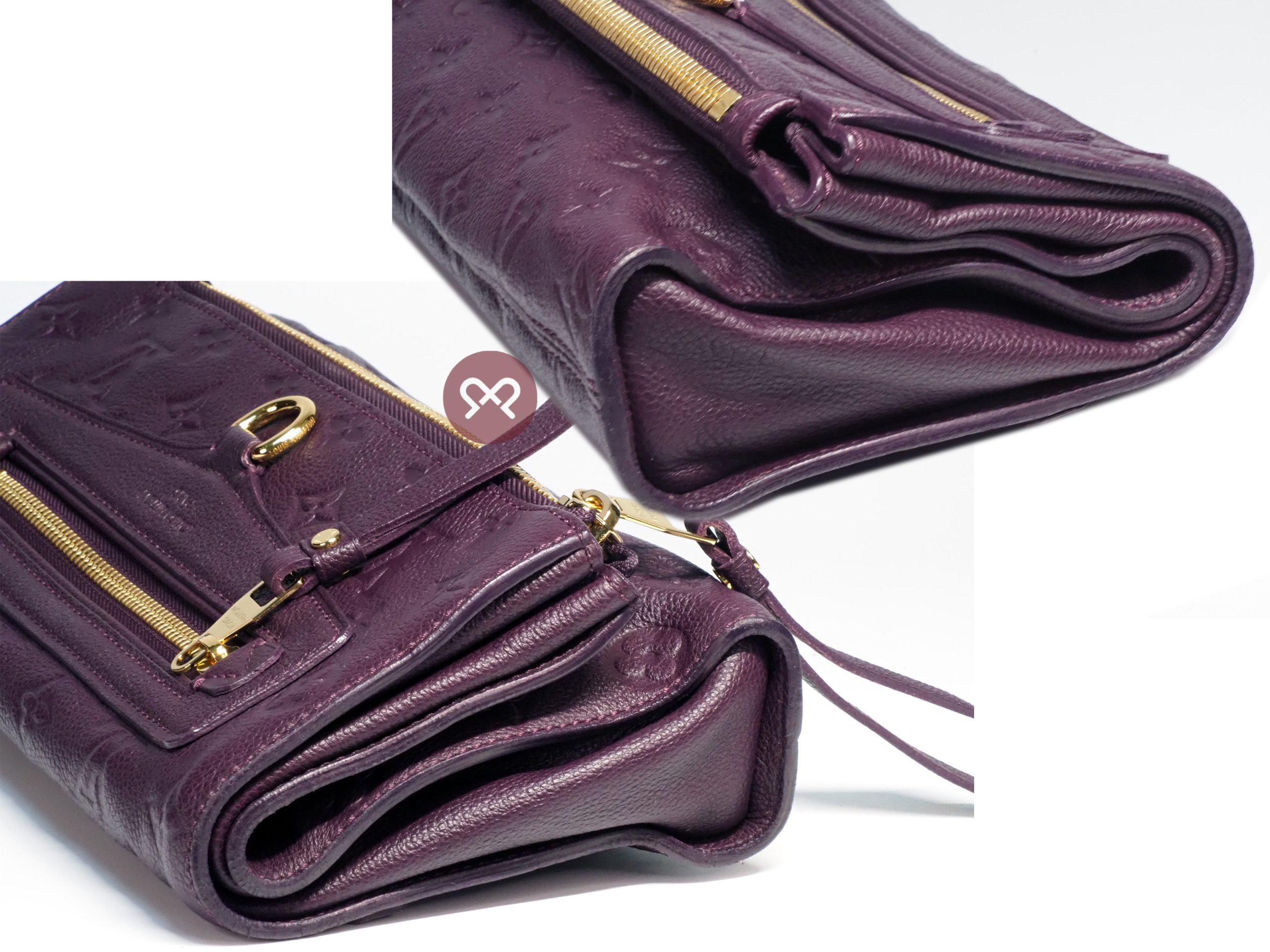 Louis Vuitton M93826 Monogram Empreinte Orchid Purple Petillante Clutch Bag (TR3181) - Image 6