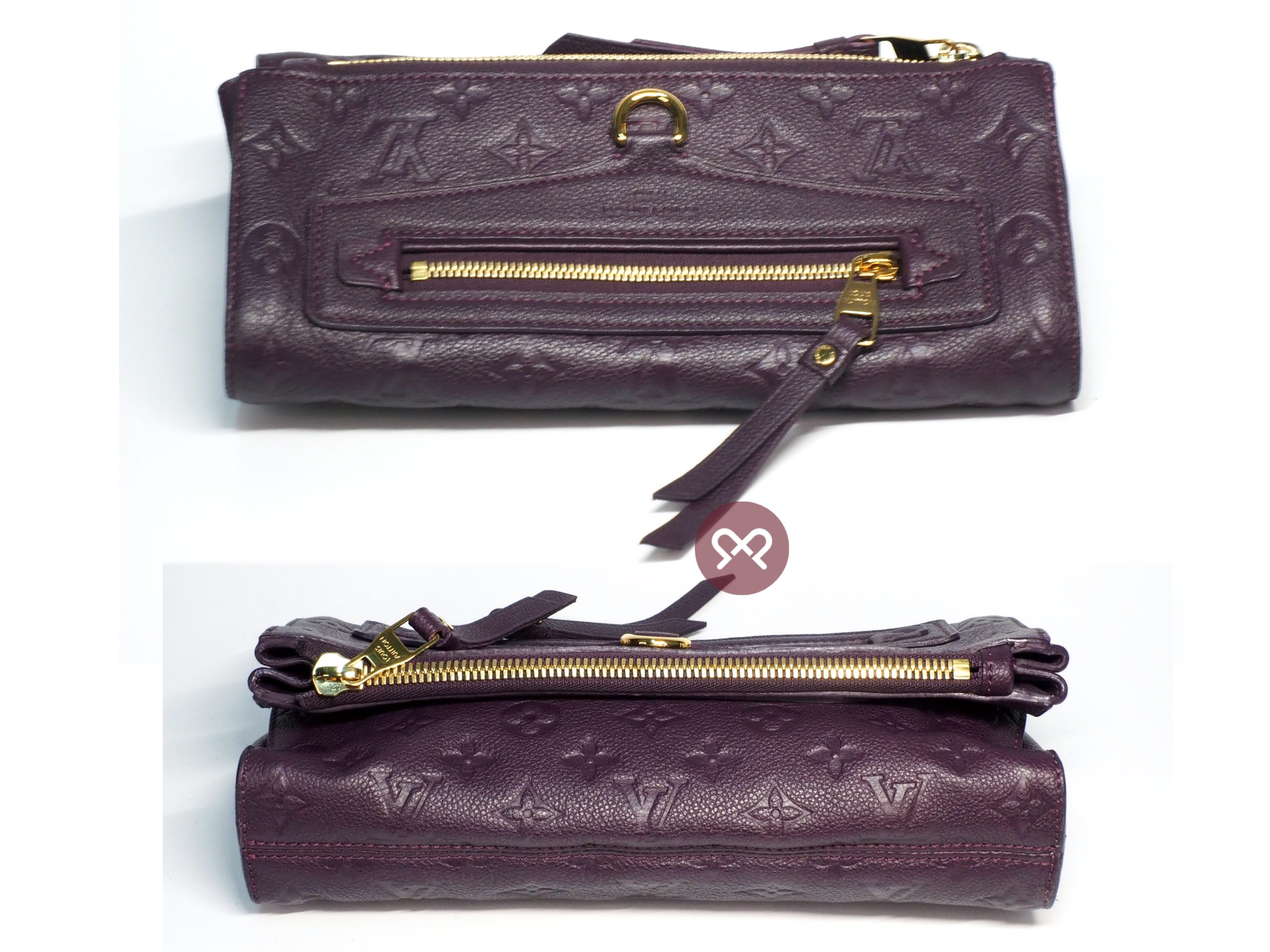 Louis Vuitton M93826 Monogram Empreinte Orchid Purple Petillante Clutch Bag (TR3181) - Image 4