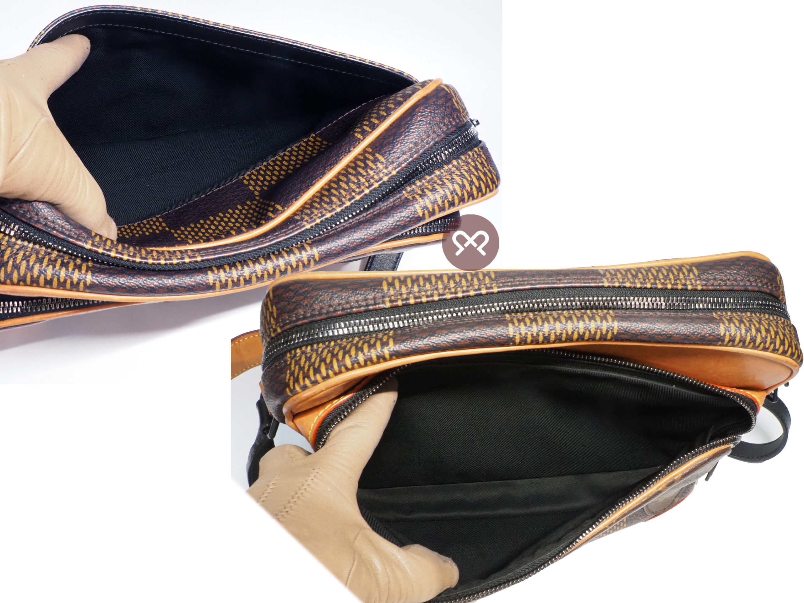 Louis Vuitton N40359 Giant Damier Ebene Nigo Nil Messenger Bag (RI4210) - Image 7