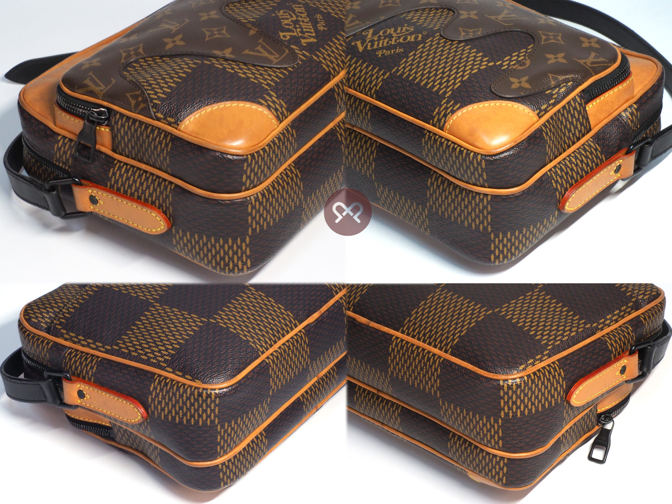 Louis Vuitton N40359 Giant Damier Ebene Nigo Nil Messenger Bag (RI4210) - Image 5