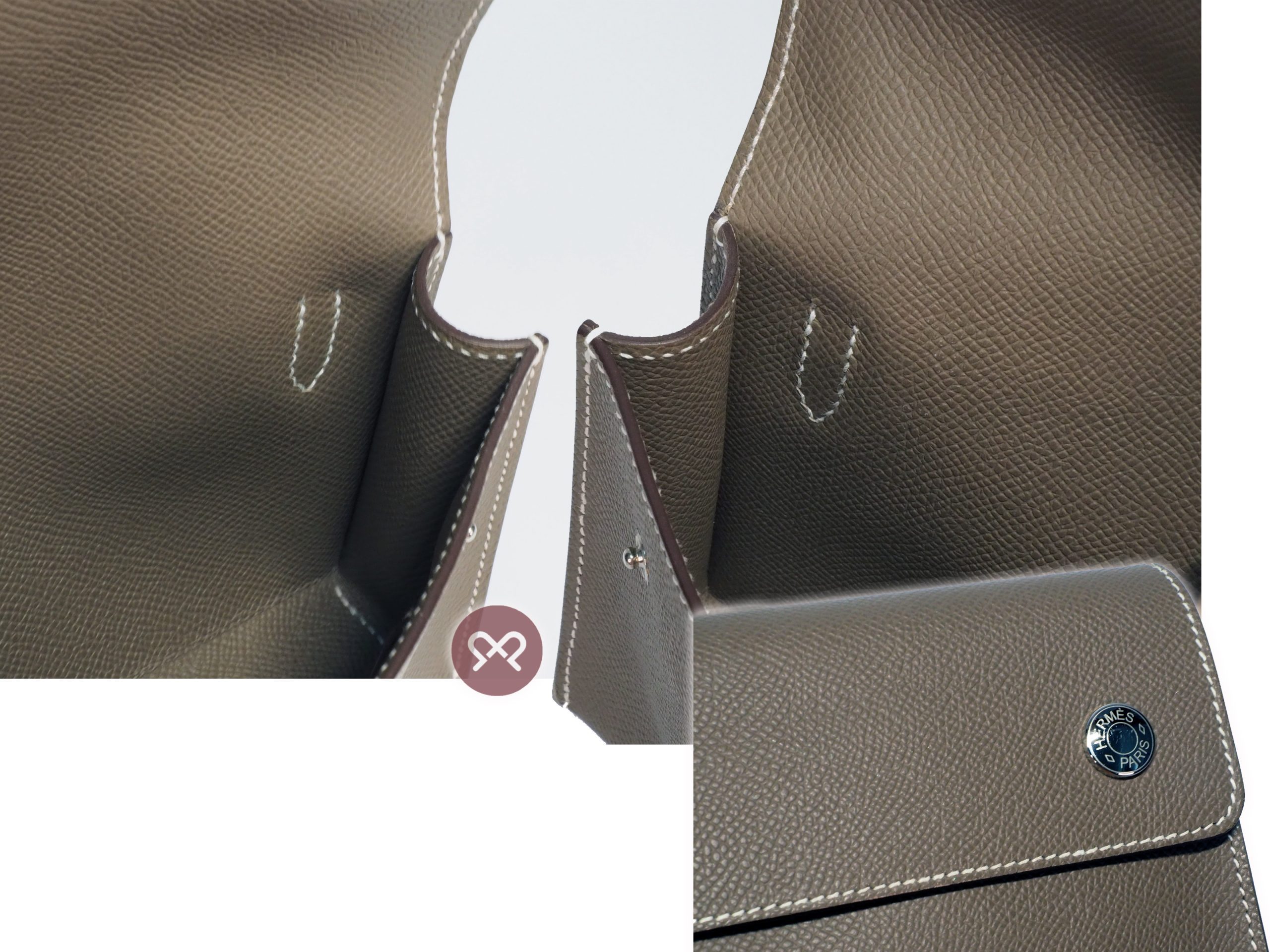 Hermes Etoupe/ Grey Sac Hermesnap Wallet Epsom W Stamp Sling bag - Image 7