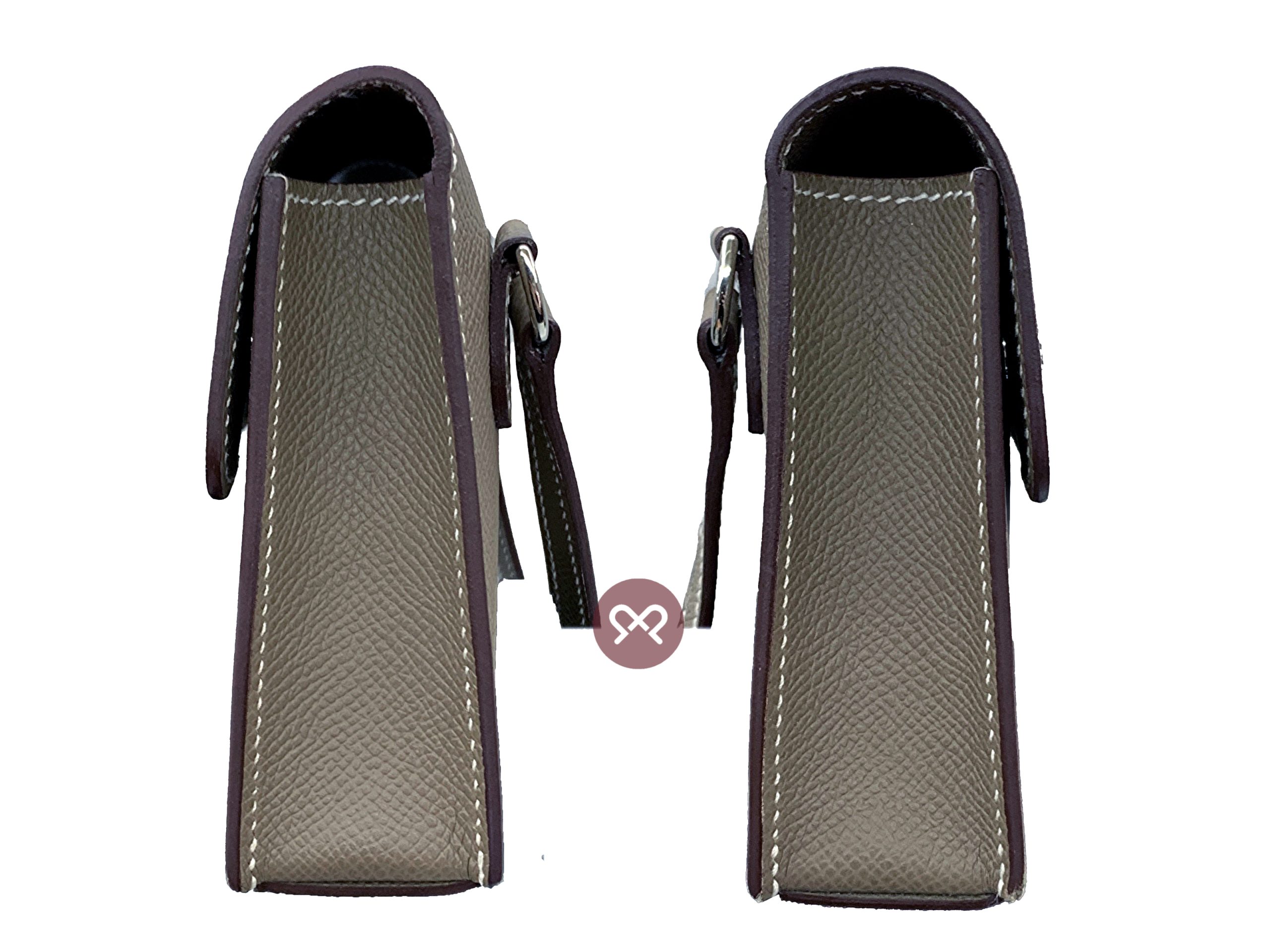 Hermes Etoupe/ Grey Sac Hermesnap Wallet Epsom W Stamp Sling bag - Image 6