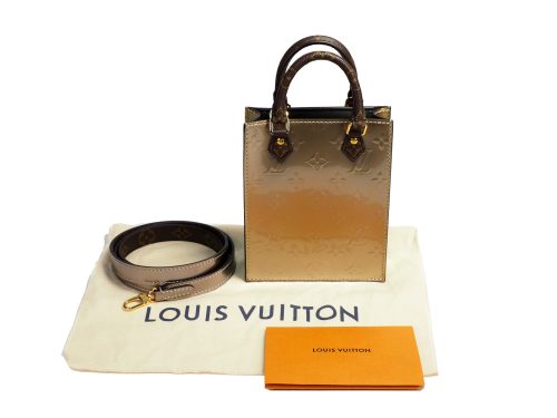 Louis Vuitton M90564 Monogram Vernis Petit Sac Plat 2-way Bag (RFID)