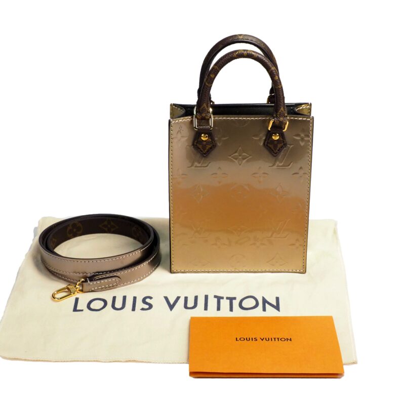 Louis Vuitton M90564 Monogram Vernis Petit Sac Plat 2-way Bag (RFID)