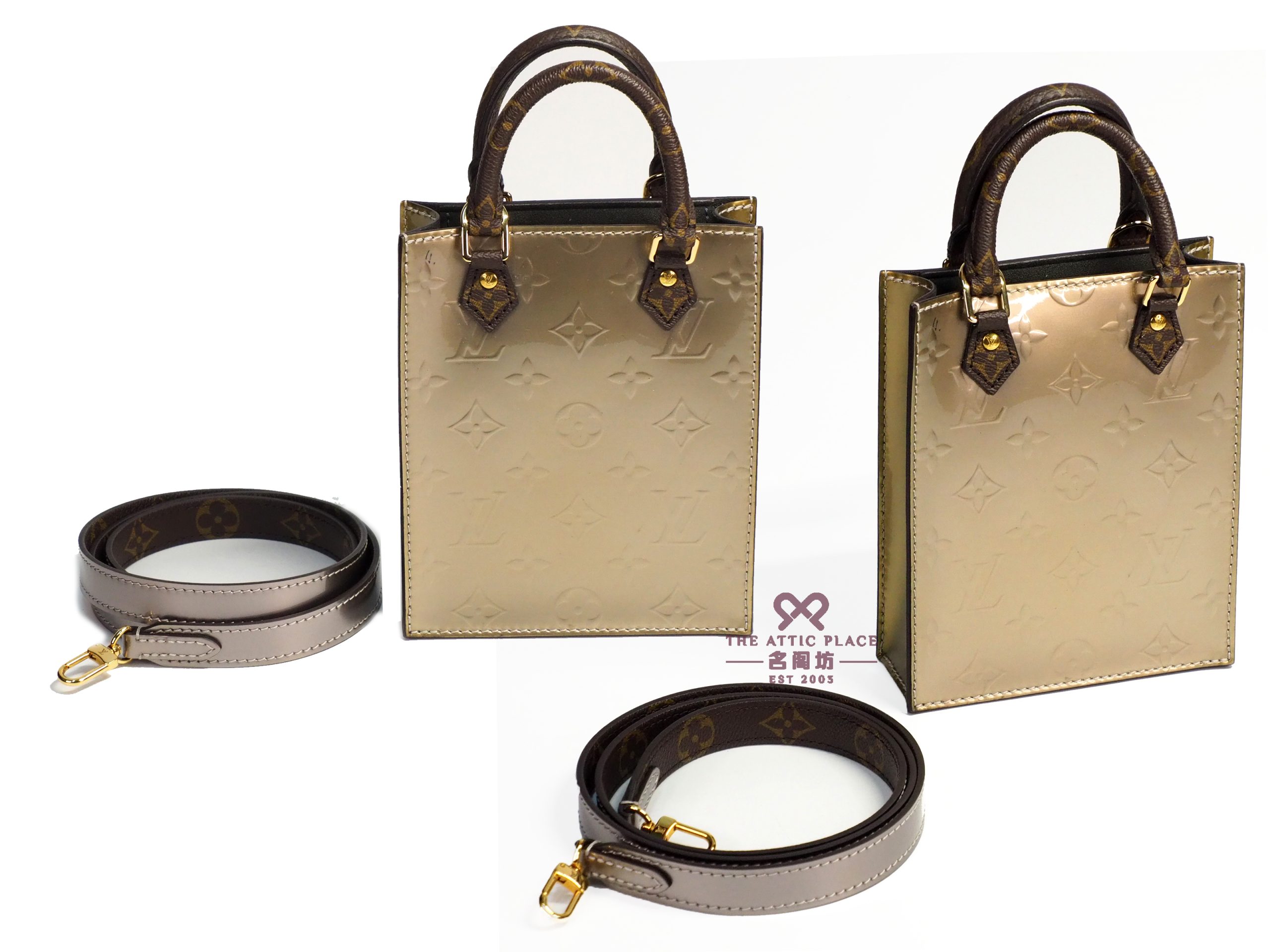 Louis Vuitton M90564 Monogram Vernis Petit Sac Plat 2-way Bag (RFID) - Image 3