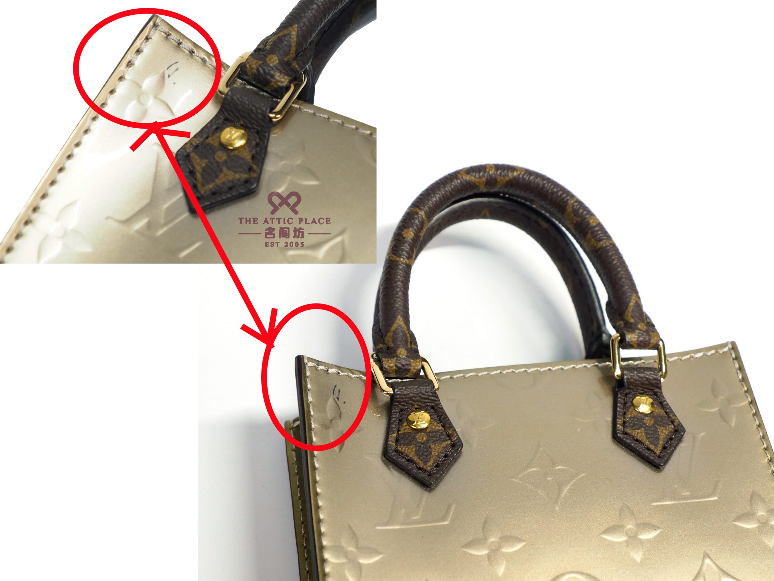 Louis Vuitton M90564 Monogram Vernis Petit Sac Plat 2-way Bag (RFID) - Image 6