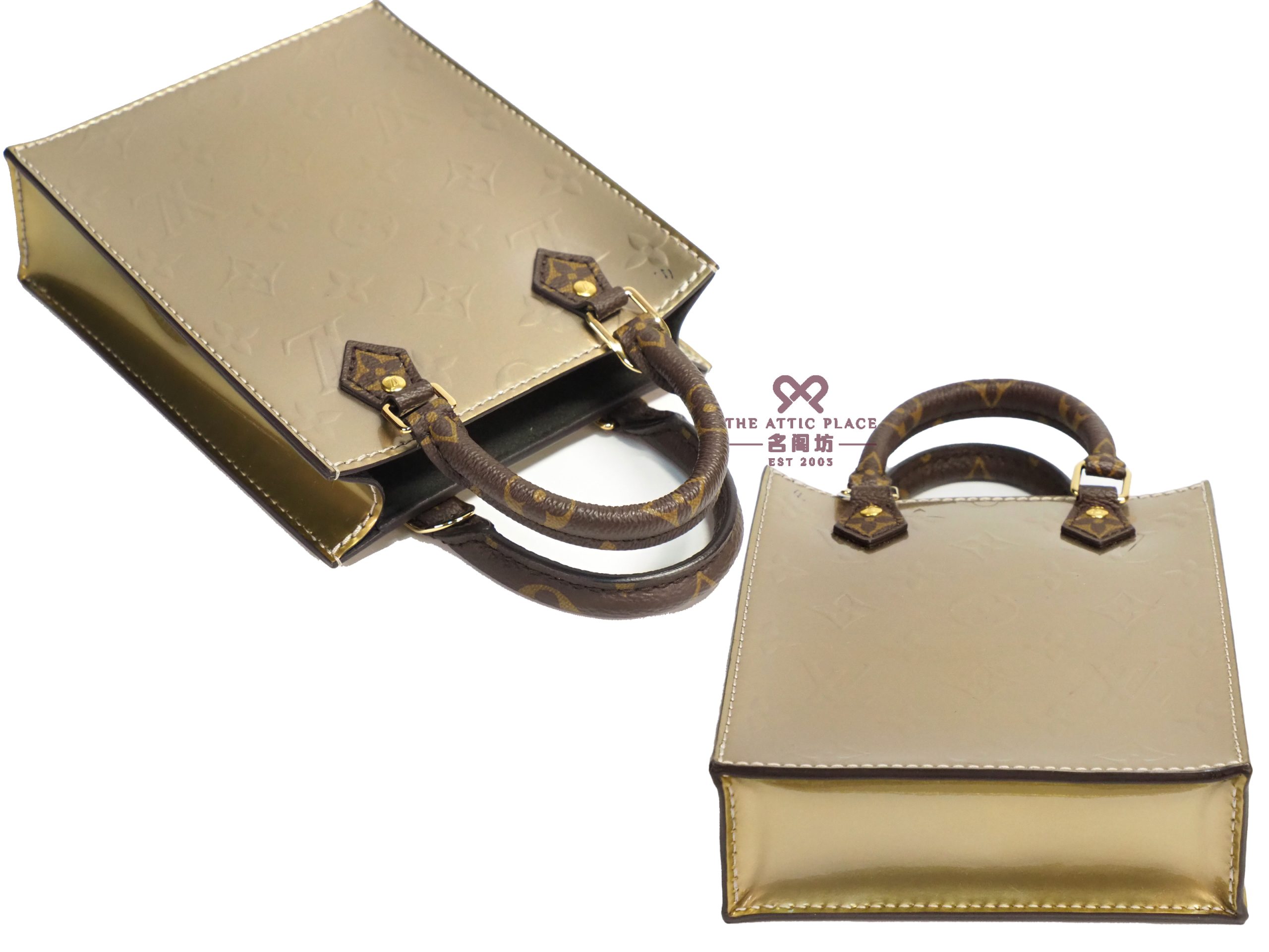 Louis Vuitton M90564 Monogram Vernis Petit Sac Plat 2-way Bag (RFID) - Image 7