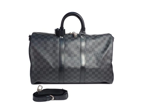 Louis Vuitton N41418 Damier Graphite Keepall 45 Bandouliere with Shoulder Strap (MB1103)